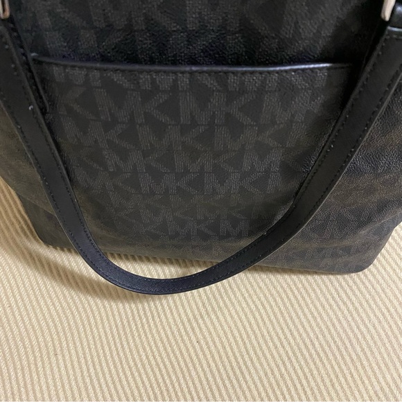 Michael Kors Jet Set Large Tote – Black Logo Canvas black and grey - Picture 7 of 12